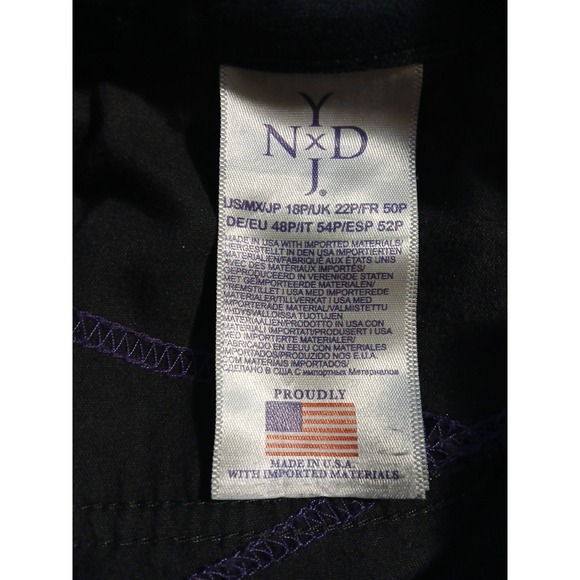 NYDJ Jeans Women Sz 18P Black Clarissa Slim Ankle Denim Stretch Lift & Tuck Tech - Picture 7 of 9